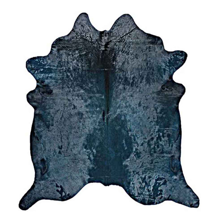 Foundry Select Isaak Cowhide Area Rug in Teal Wayfair